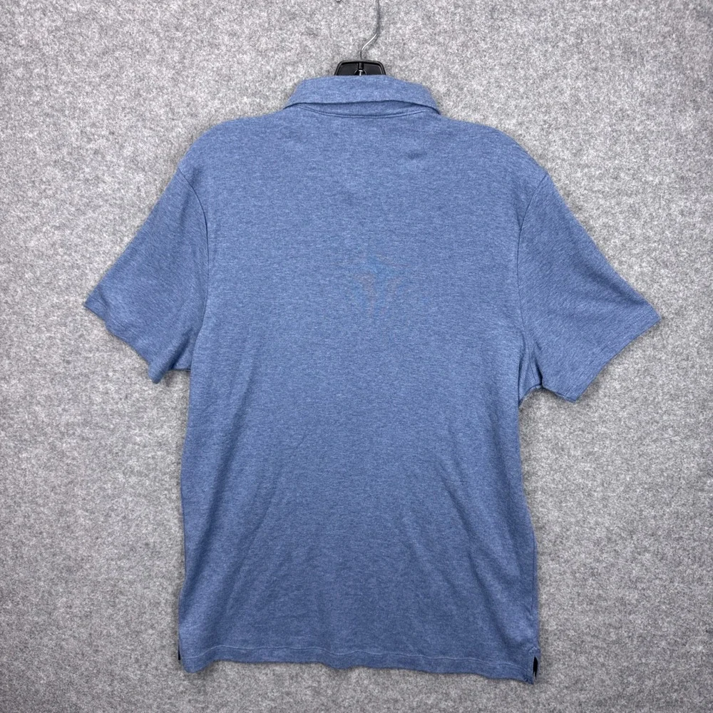 Banana Republic Mens Luxe Touch Performance Polo Shirt Blue Heather Large NWT